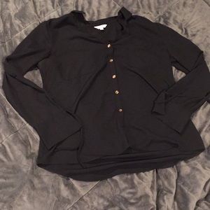 Black button down blouse